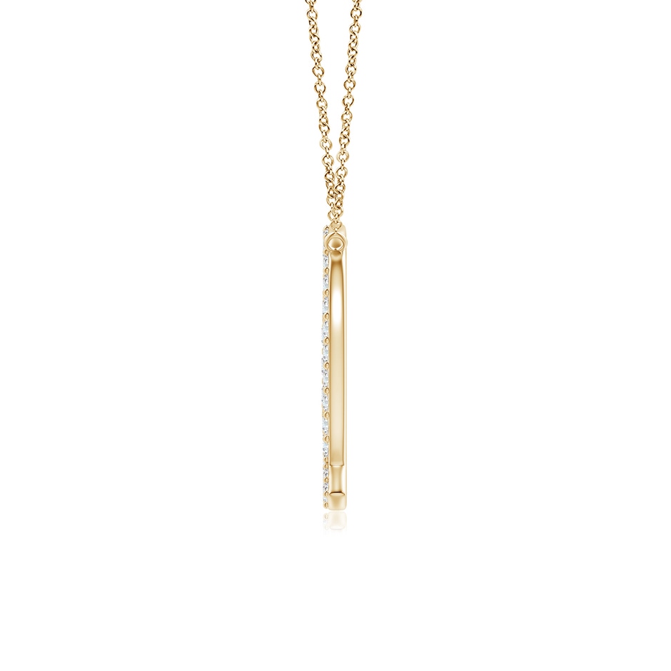 1.45mm GVS2 Modern Deco Diamond Capital "Q" Initial Pendant in Yellow Gold side-1