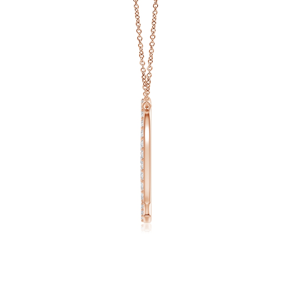 1.45mm HSI2 Modern Deco Diamond Capital "Q" Initial Pendant in Rose Gold - side_1