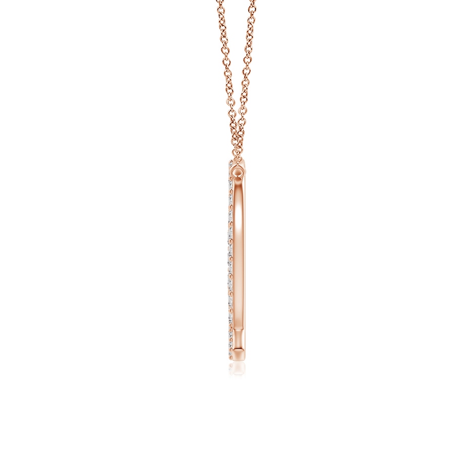 1.45mm IJI1I2 Modern Deco Diamond Capital "Q" Initial Pendant in Rose Gold side-1
