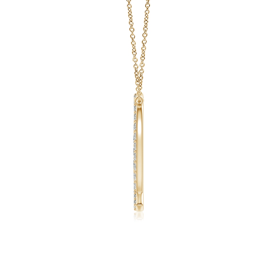 1.45mm KI3 Modern Deco Diamond Capital "Q" Initial Pendant in Yellow Gold side-1