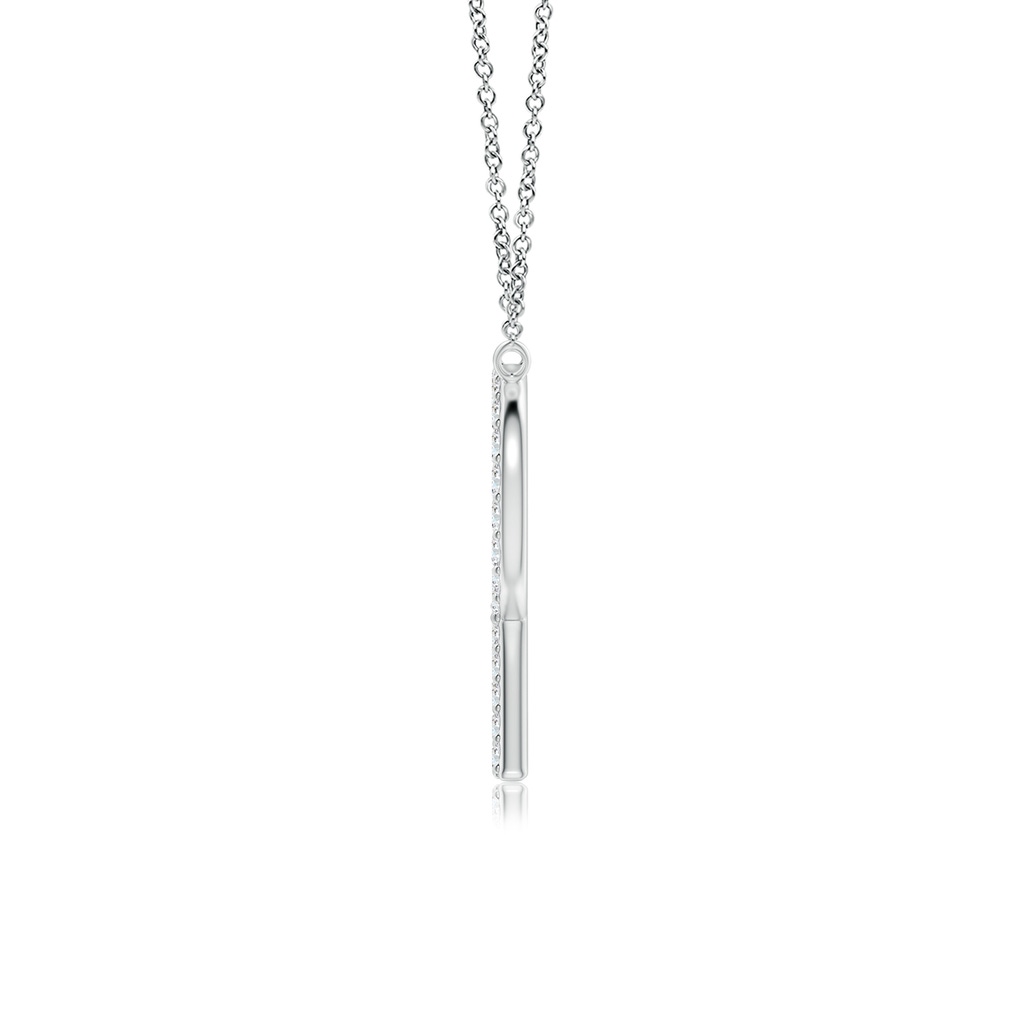 1.2mm GVS2 Modern Deco Diamond Capital "R" Initial Pendant in P950 Platinum - side_1