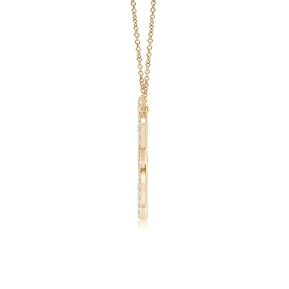 1.2mm HSI2 Modern Deco Diamond Capital "S" Initial Pendant in Yellow Gold side-1