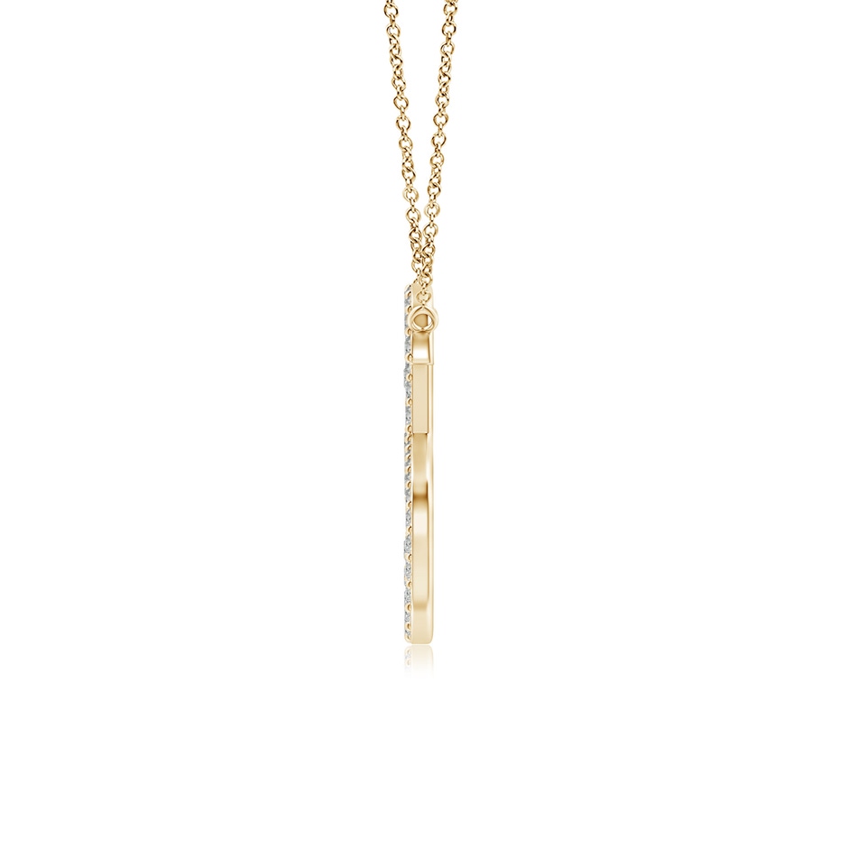 1.2mm KI3 Modern Deco Diamond Capital "S" Initial Pendant in Yellow Gold side-1