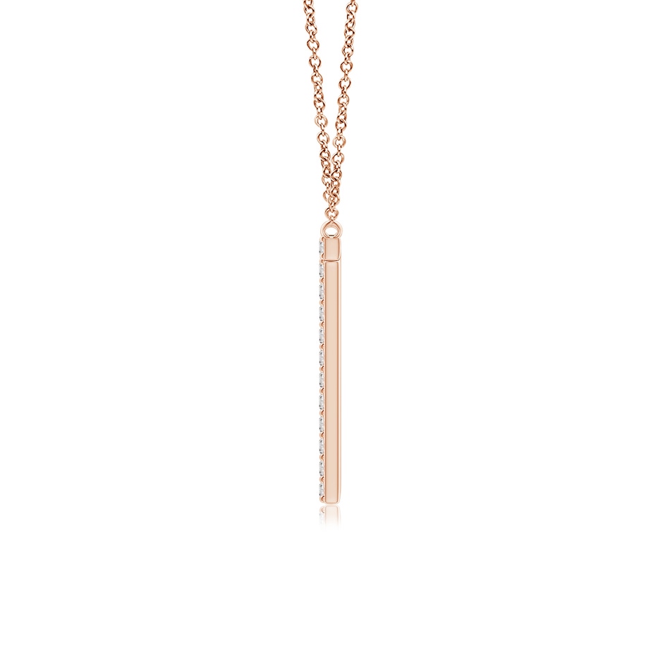 1.15mm IJI1I2 Modern Deco Diamond Capital "T" Initial Pendant in Rose Gold side-1
