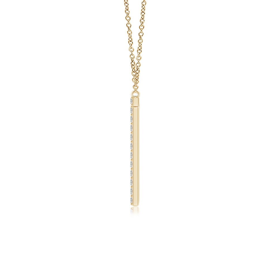 1.15mm KI3 Modern Deco Diamond Capital "T" Initial Pendant in Yellow Gold side-1