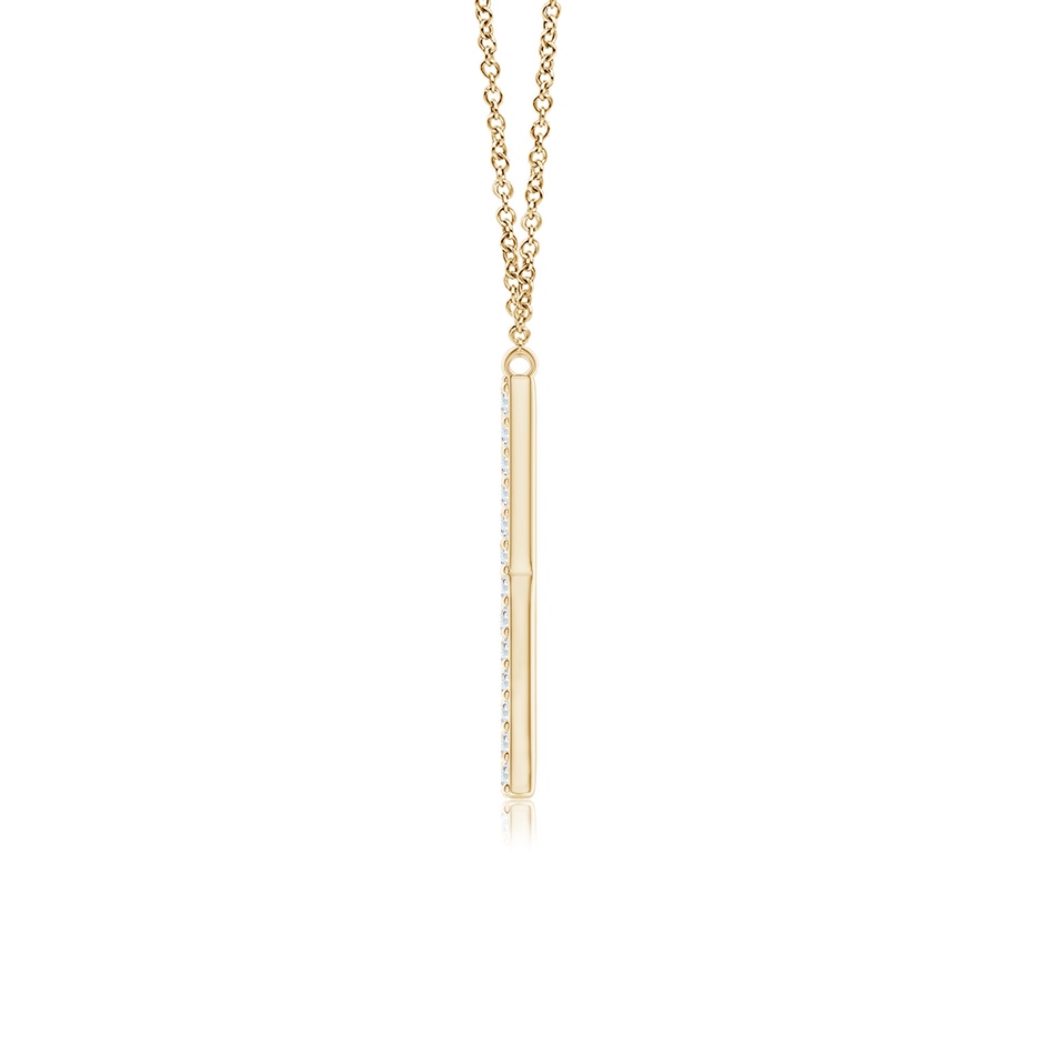 1.3mm GVS2 Modern Deco Diamond Capital "X" Initial Pendant in Yellow Gold side-1