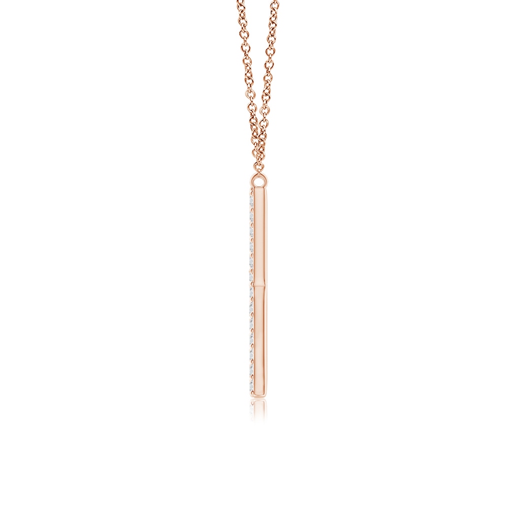 1.3mm HSI2 Modern Deco Diamond Capital "X" Initial Pendant in Rose Gold - side_1