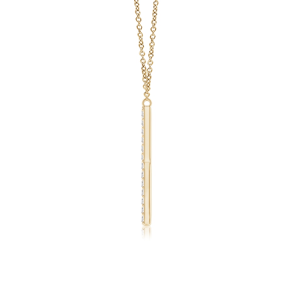 1.3mm IJI1I2 Modern Deco Diamond Capital "X" Initial Pendant in Yellow Gold side-1