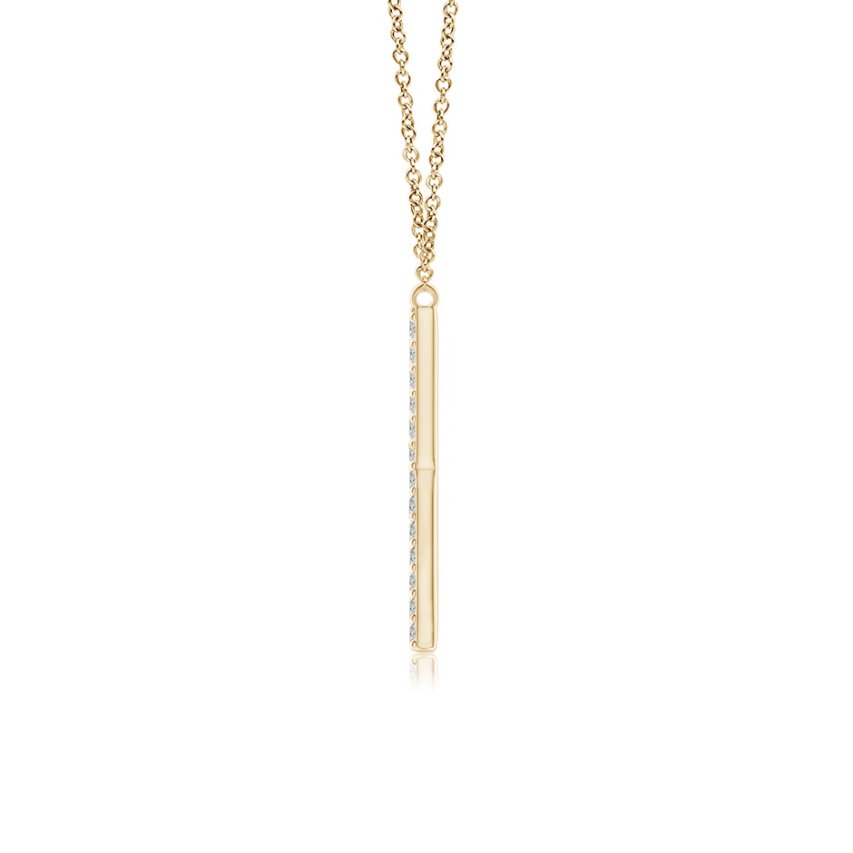 1.3mm KI3 Modern Deco Diamond Capital "X" Initial Pendant in Yellow Gold side-1