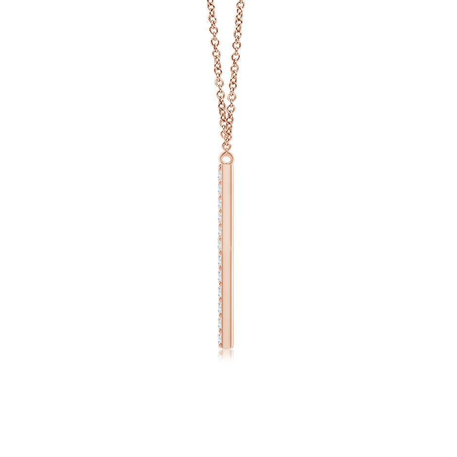 1.35mm GVS2 Modern Deco Diamond Capital "Y" Initial Pendant in Rose Gold side-1