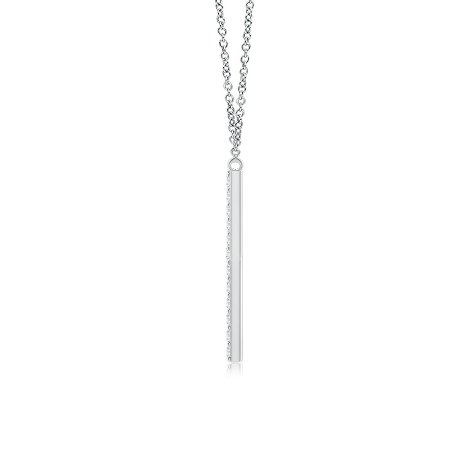 1.35mm GVS2 Modern Deco Diamond Capital "Y" Initial Pendant in White Gold side-1