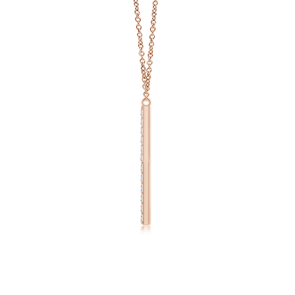 1.35mm IJI1I2 Modern Deco Diamond Capital "Y" Initial Pendant in Rose Gold side-1