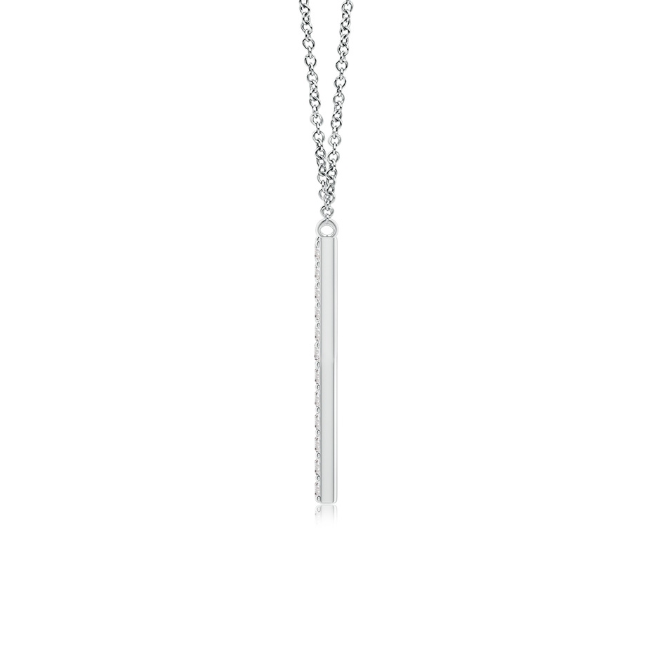 1.35mm IJI1I2 Modern Deco Diamond Capital "Y" Initial Pendant in White Gold side-1