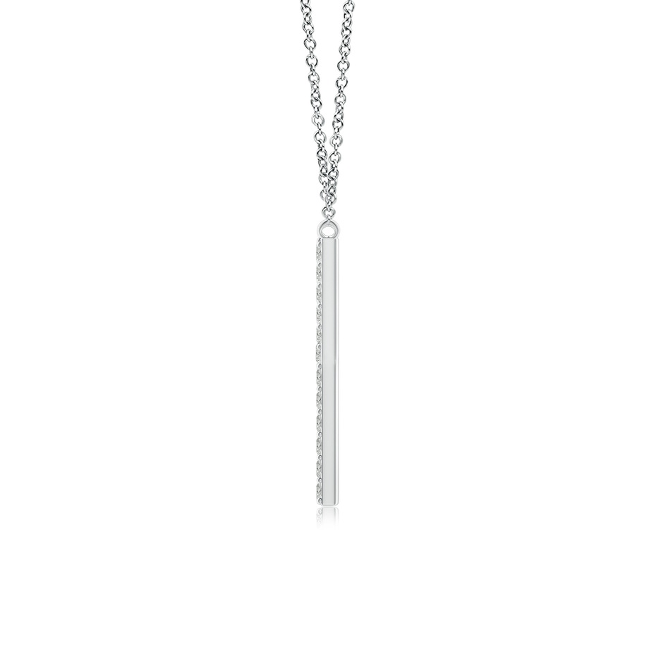 1.35mm KI3 Modern Deco Diamond Capital "Y" Initial Pendant in White Gold side-1