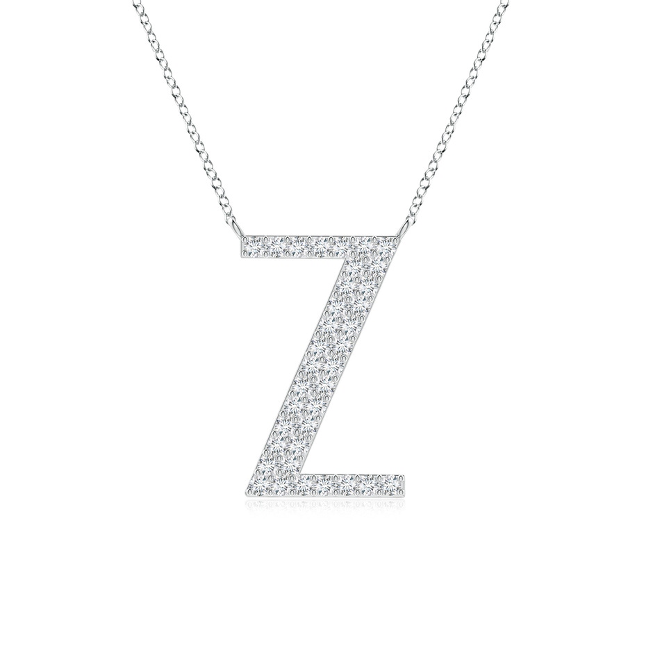 1.15mm GVS2 Modern Deco Diamond Capital "Z" Initial Pendant in P950 Platinum 