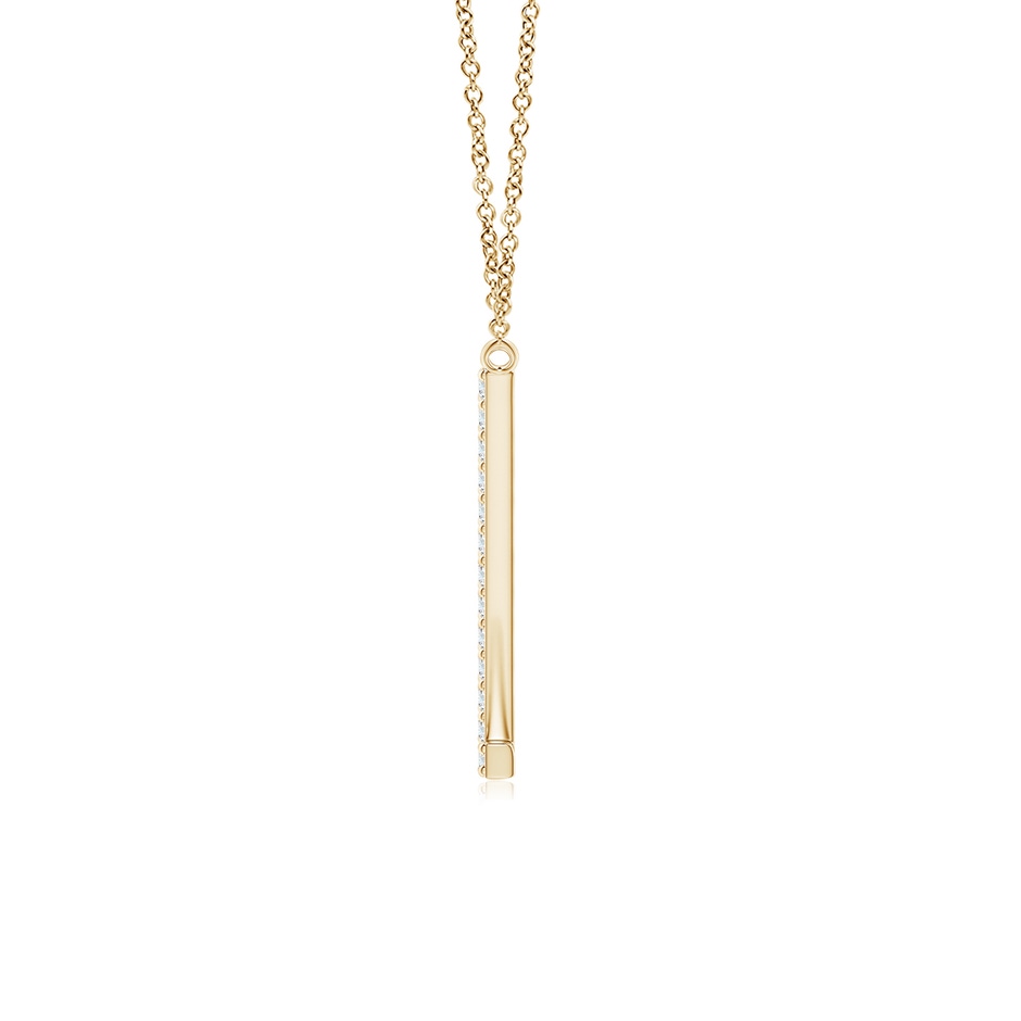 1.15mm GVS2 Modern Deco Diamond Capital "Z" Initial Pendant in Yellow Gold side-1