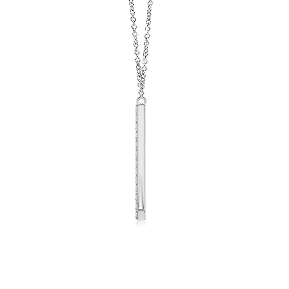 1.15mm IJI1I2 Modern Deco Diamond Capital "Z" Initial Pendant in White Gold side-1