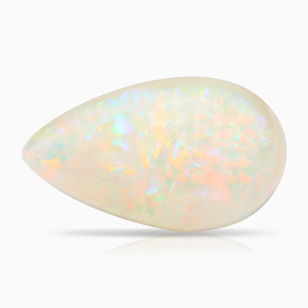 17.66x10.53x5.24mm A GIA Certified Oval Opal Teardrop Flame Pendant with Diamonds in P950 Platinum Side 699