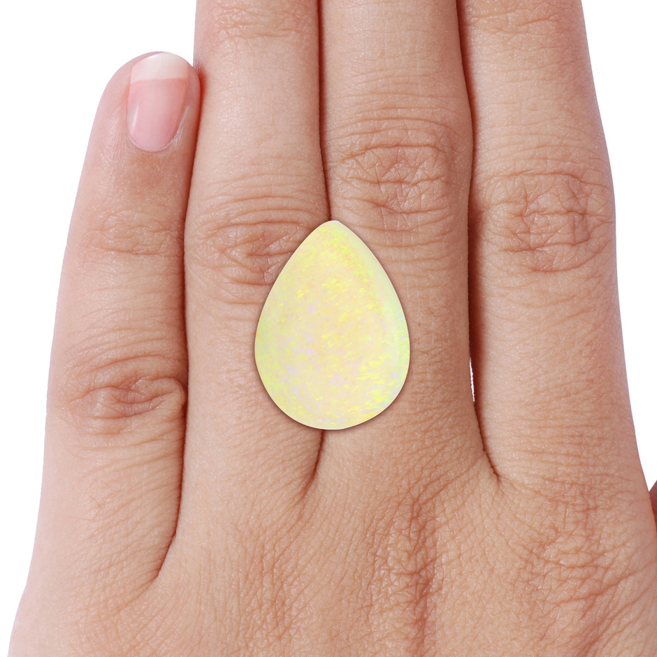 26.25x19.57x5.56mm AAA GIA Certified Pear-Shaped Opal Halo Pendant in 18K White Gold side 799