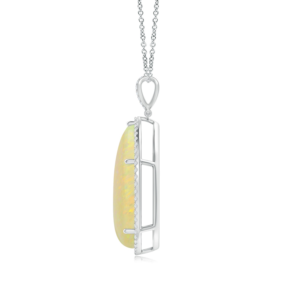 26.25x19.57x5.56mm AAA GIA Certified Pear-Shaped Opal Halo Pendant in P950 Platinum - side 199