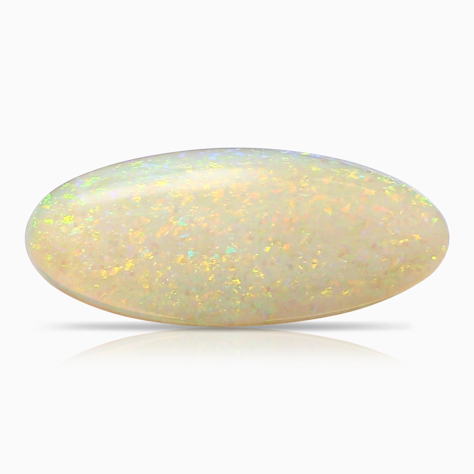 34.95x14.89x5.98mm AAAA Classic GIA Certified Oval Opal East-West Necklace With Halo in 18K Rose Gold side 699
