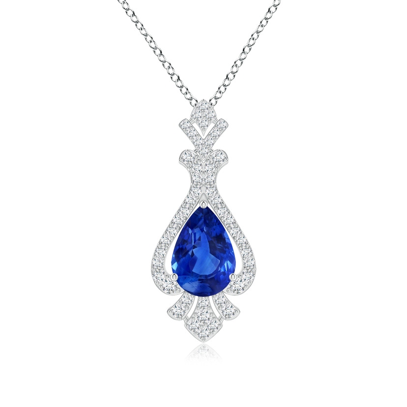 Blue Sapphire Necklace - Round 2.30 Ct. - 14K Yellow Gold #J7831