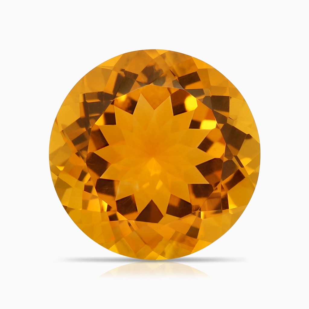 13.99-14.06x8.60mm AA Unique Prong-Set GIA Certified Round Citrine Solitaire Pendant in Rose Gold Side 699