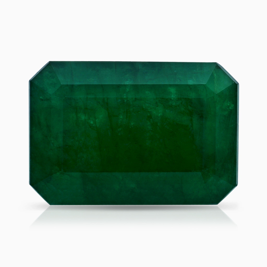 19.99x14.18x9.40mm A GIA Certified Emerald-Cut Emerald Solitaire Pendant with Fancy Diamonds in 18K White Gold Side 699