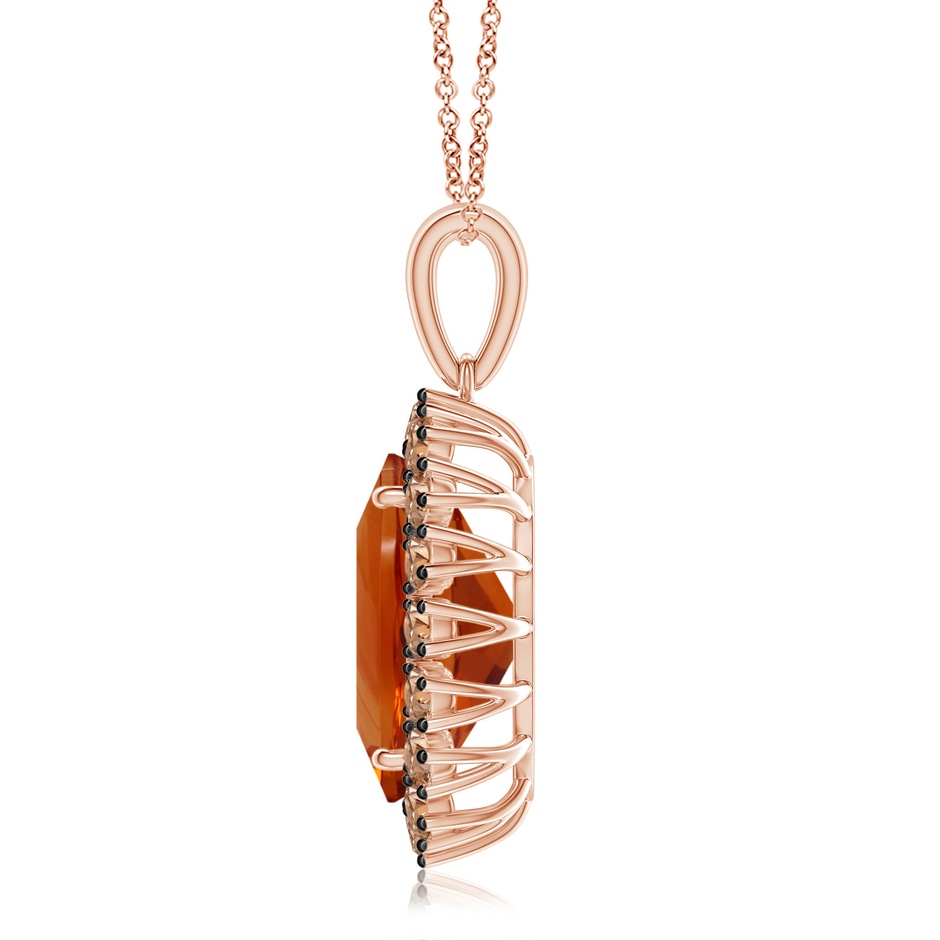 16.06x12.10x8.28mm A Classic GIA Certified Oval Citrine Halo Pendant in 18K Rose Gold side 199
