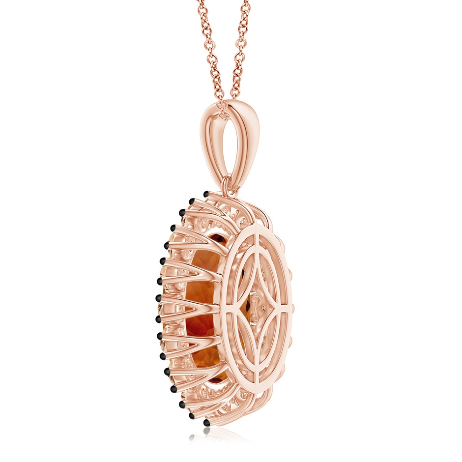 16.06x12.10x8.28mm A Classic GIA Certified Oval Citrine Halo Pendant in 18K Rose Gold side 399