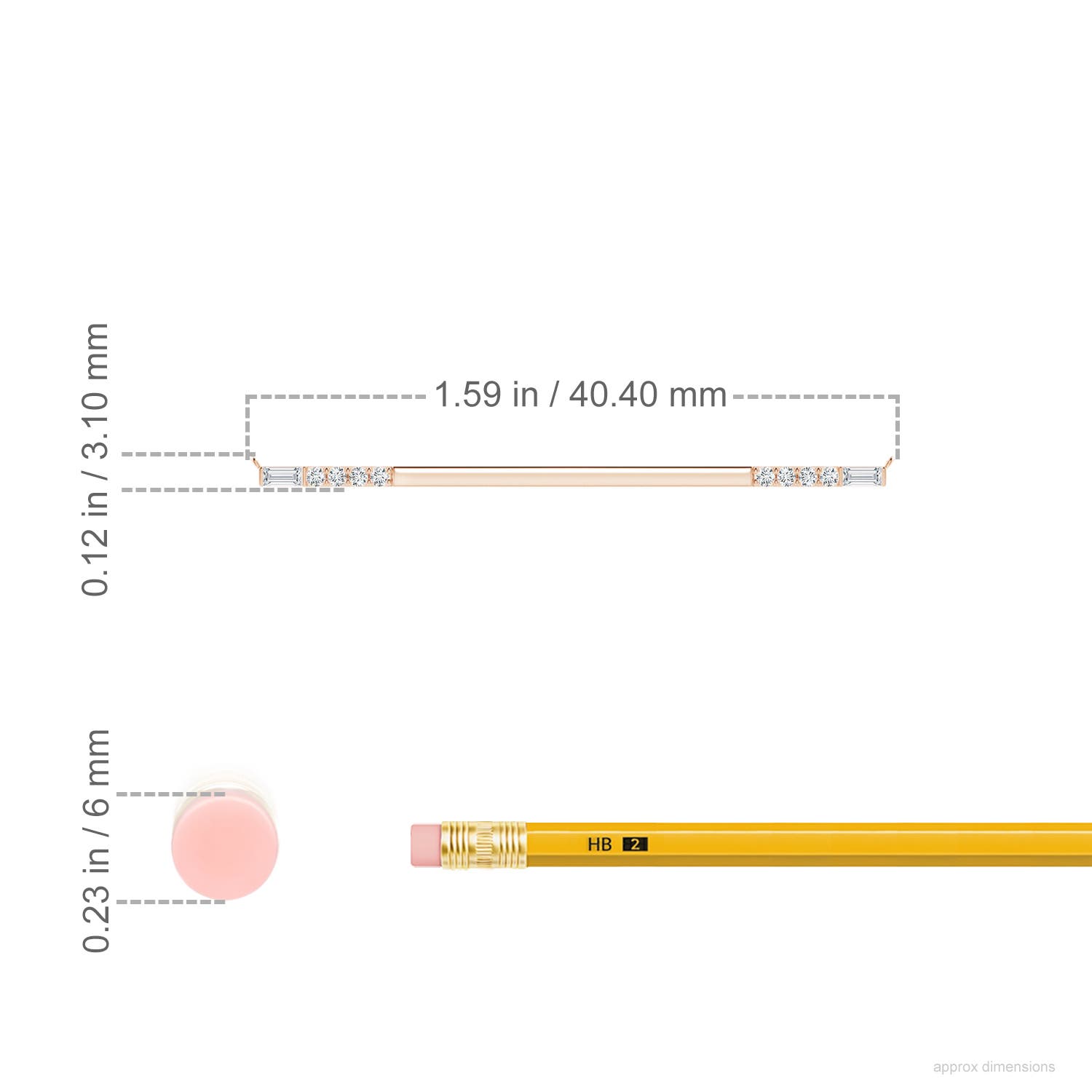 G, VS2 / 0.16 CT / 14 KT Rose Gold