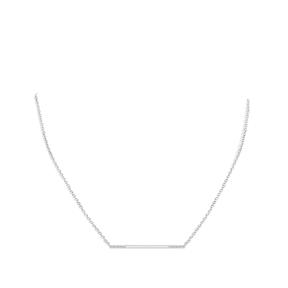 2.5x1.2mm HSI2 Round & Baguette Diamond Horizontal Bar Pendant in P950 Platinum pen