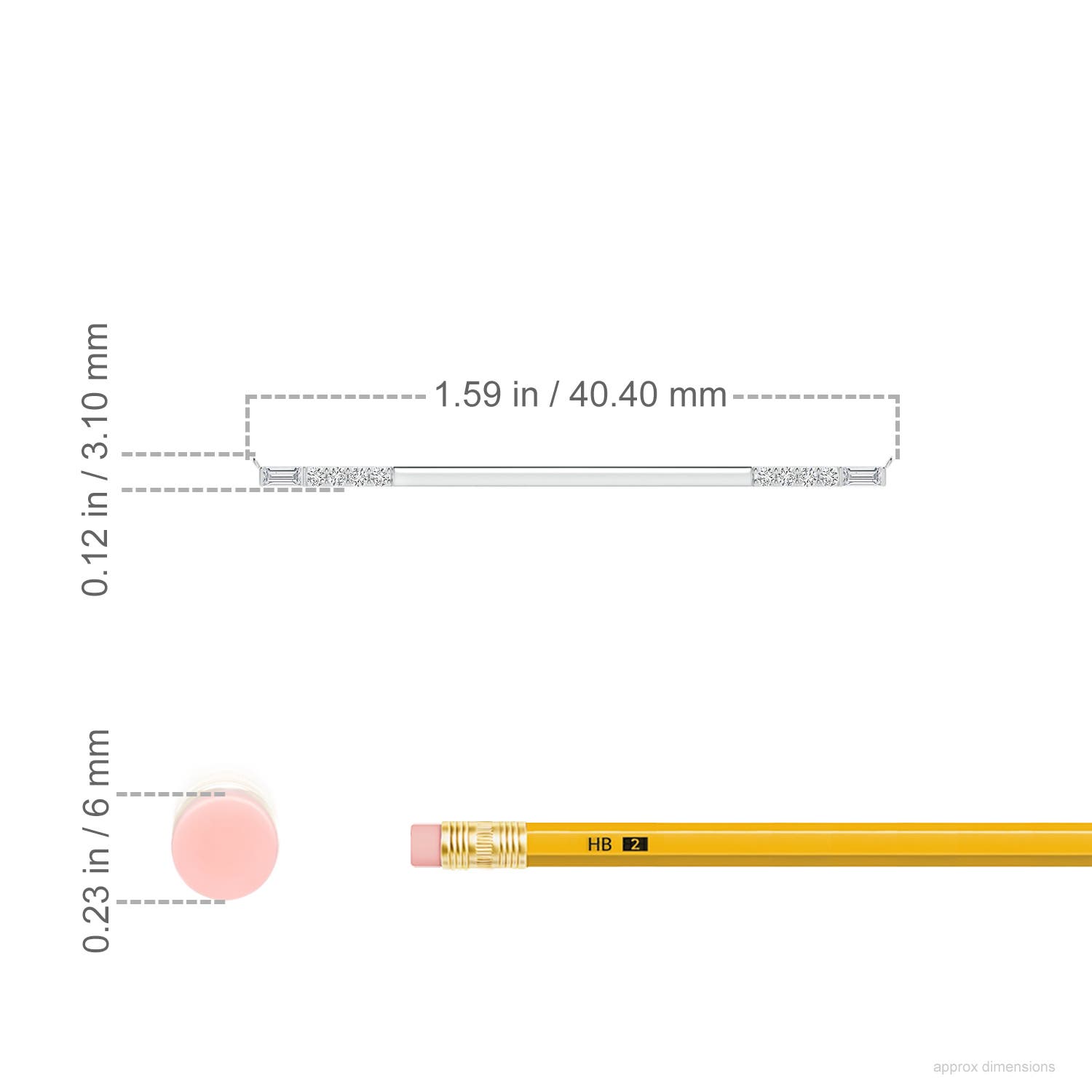 H, SI2 / 0.16 CT / 14 KT White Gold