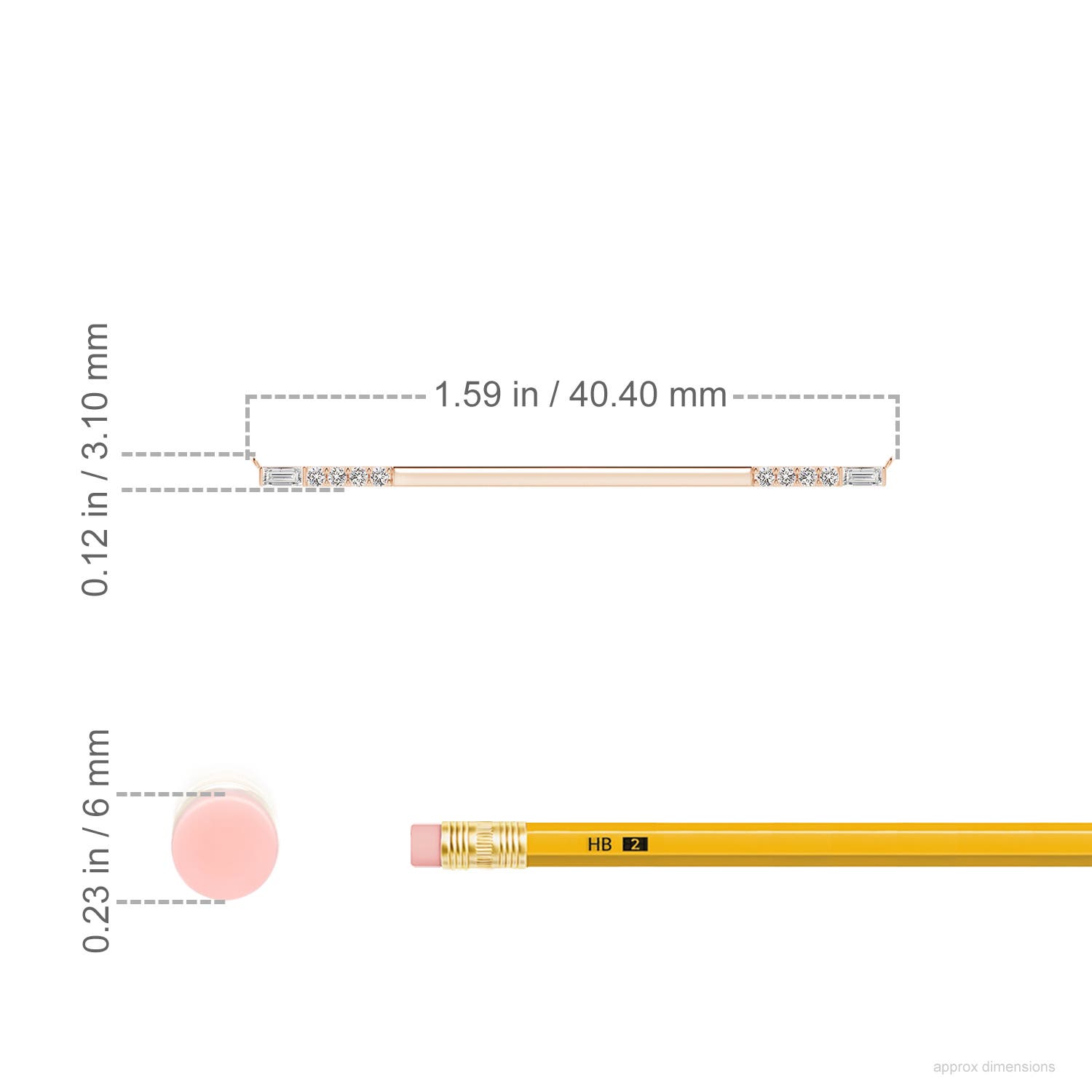 I-J, I1-I2 / 0.16 CT / 14 KT Rose Gold