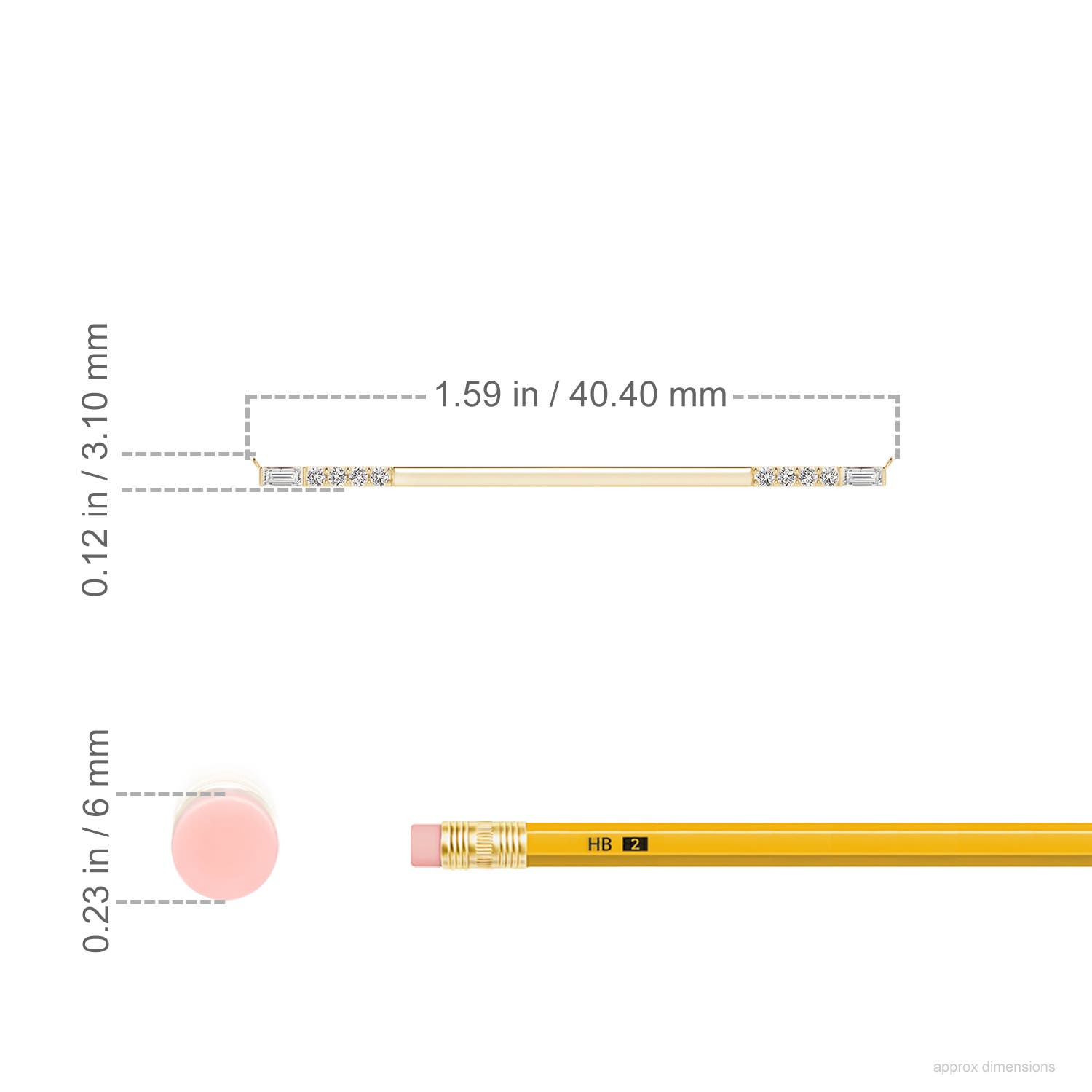 I-J, I1-I2 / 0.16 CT / 14 KT Yellow Gold