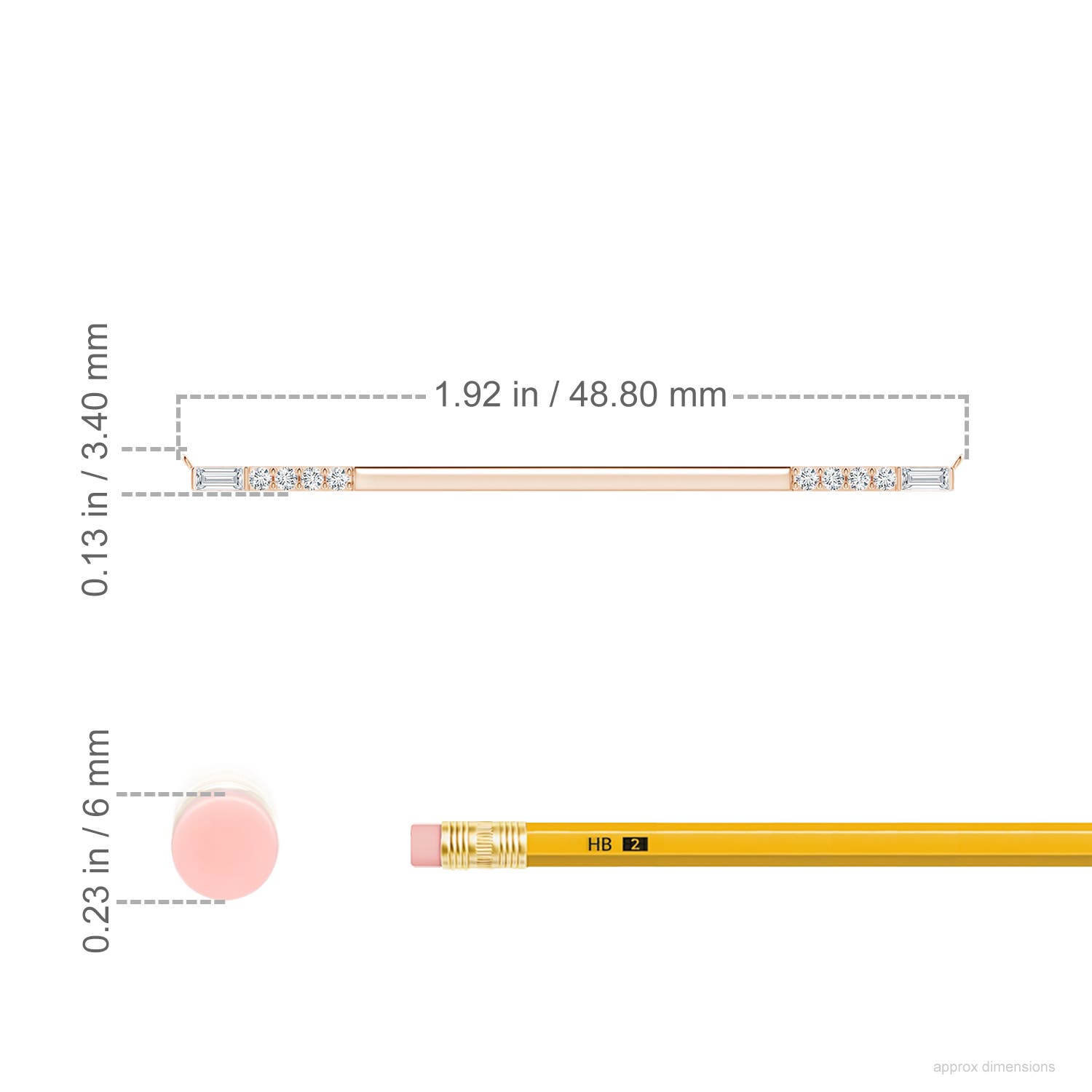 G, VS2 / 0.25 CT / 14 KT Rose Gold