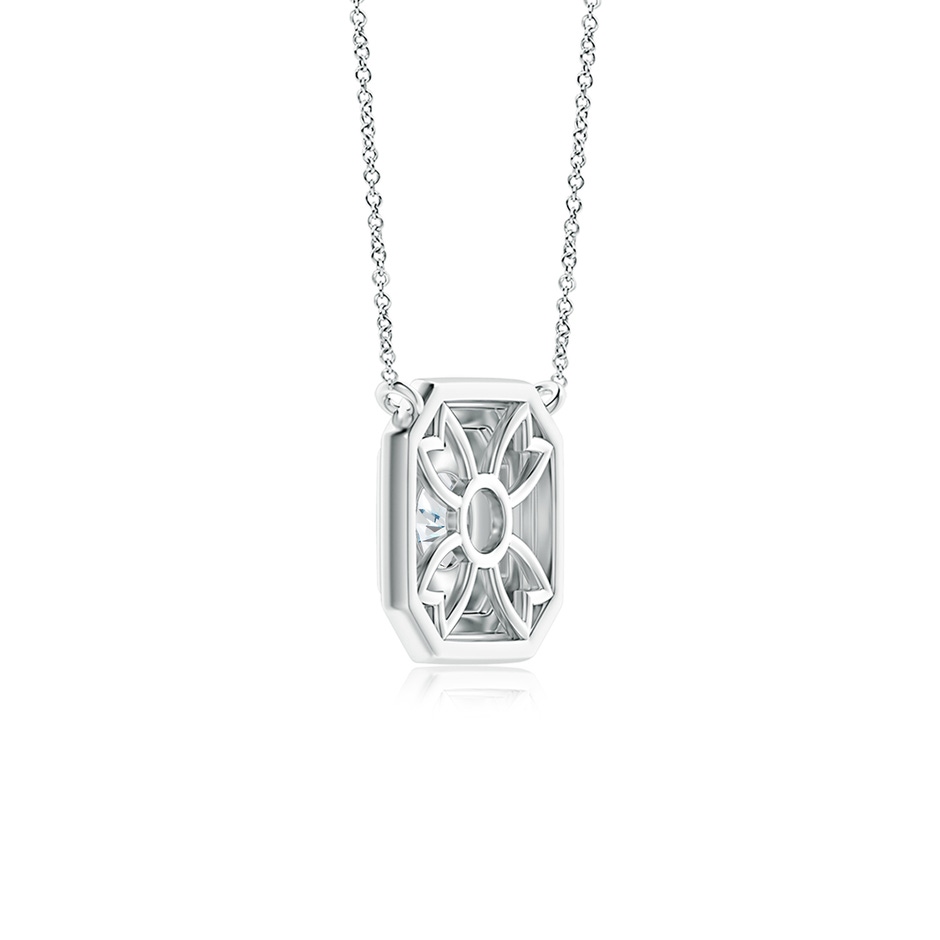 4.1mm GVS2 Flush-Set Round Diamond Concentric Octagon Pendant in White Gold side 299