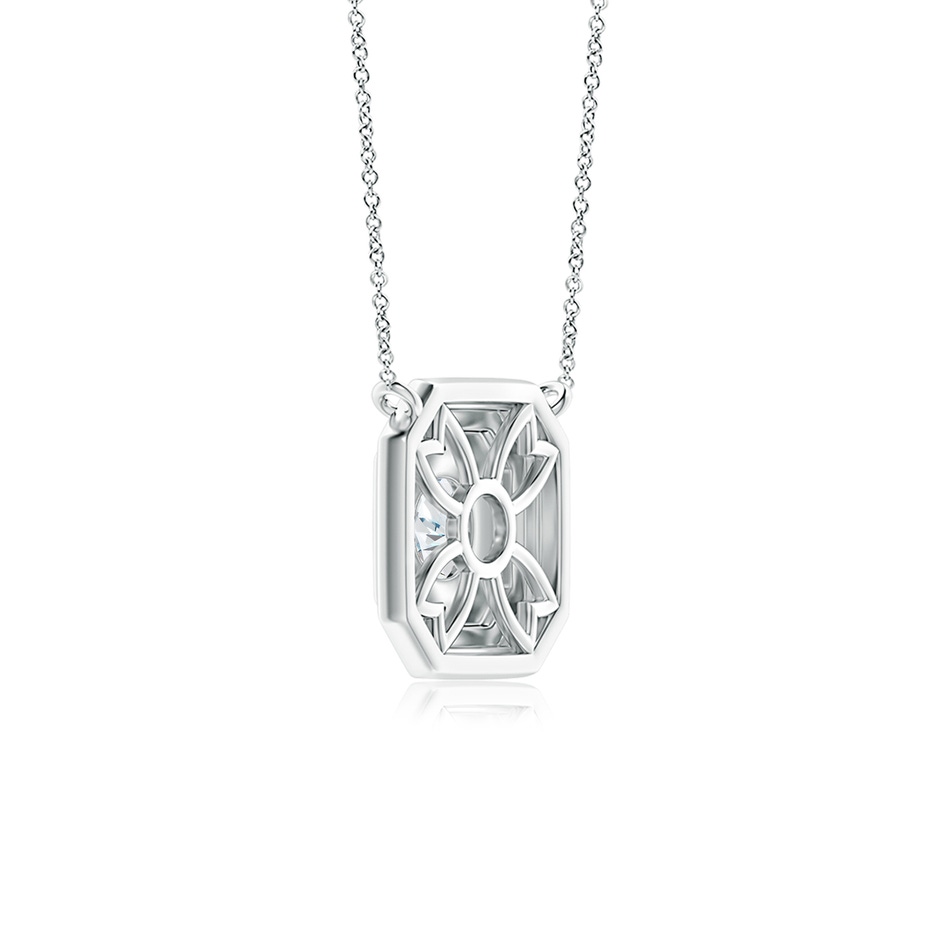 4.3mm GVS2 Flush-Set Round Diamond Concentric Octagon Pendant in P950 Platinum side 299
