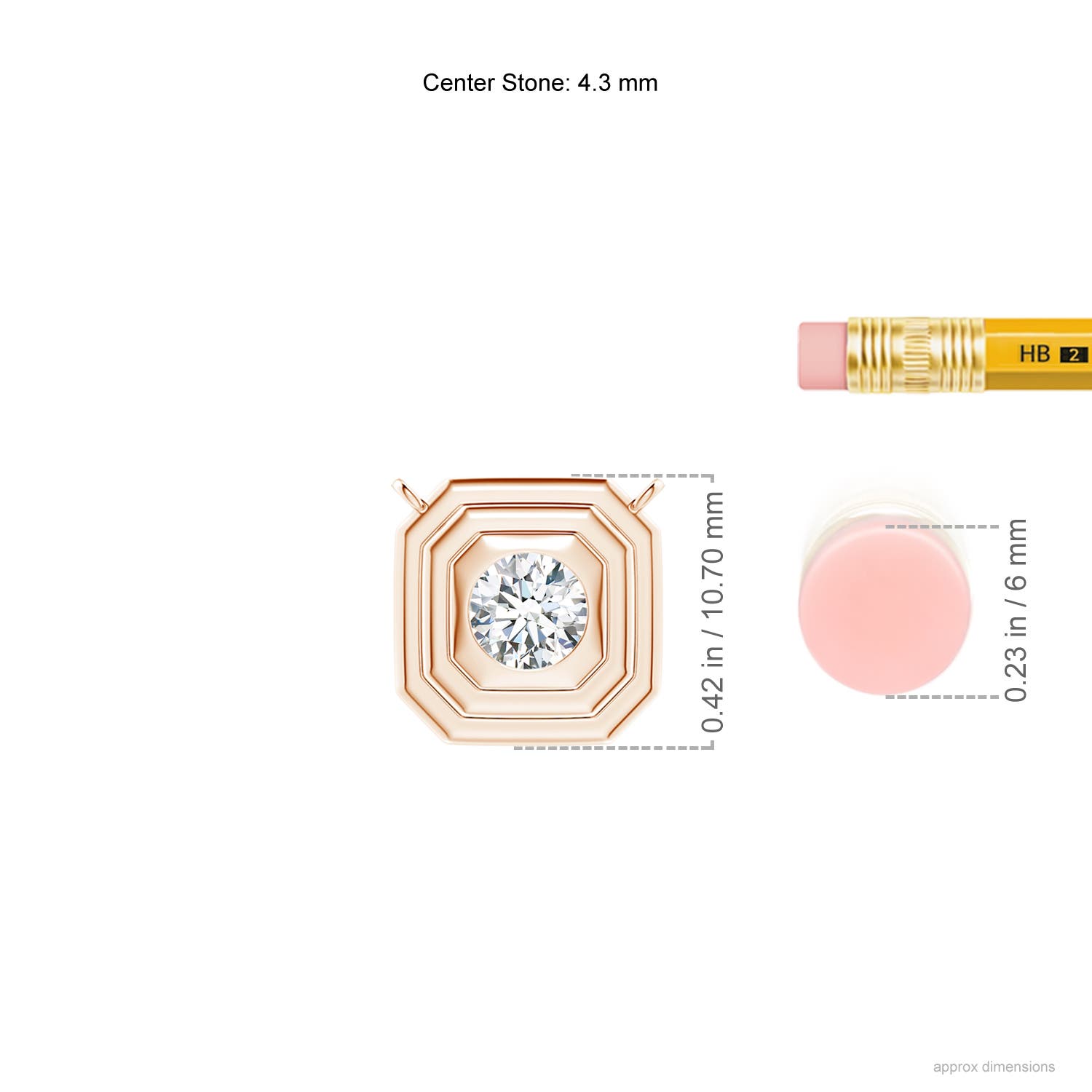 G, VS2 / 0.32 CT / 14 KT Rose Gold