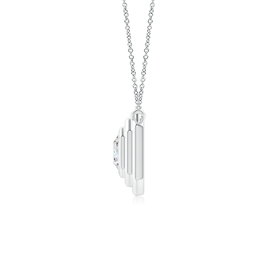 4.3mm GVS2 Flush-Set Round Diamond Concentric Octagon Pendant in White Gold side 199