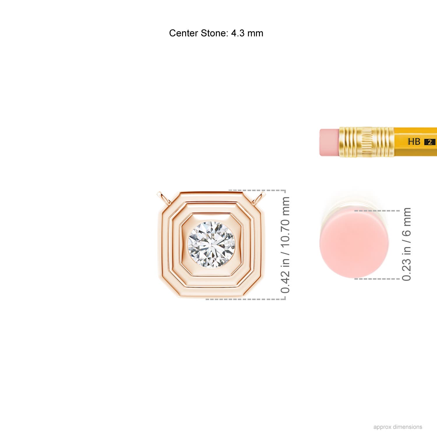 H, SI2 / 0.32 CT / 14 KT Rose Gold