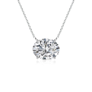 9x7mm HSI2 East-West Oval Diamond Solitaire Pendant in P950 Platinum