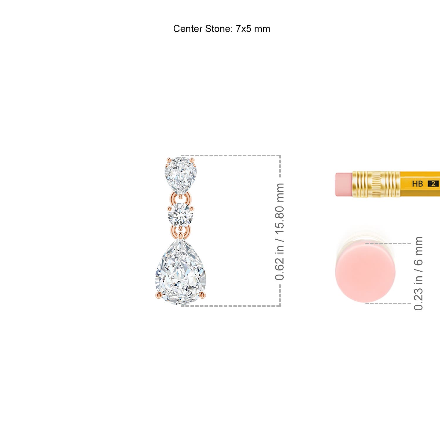 G, VS2 / 0.93 CT / 14 KT Rose Gold