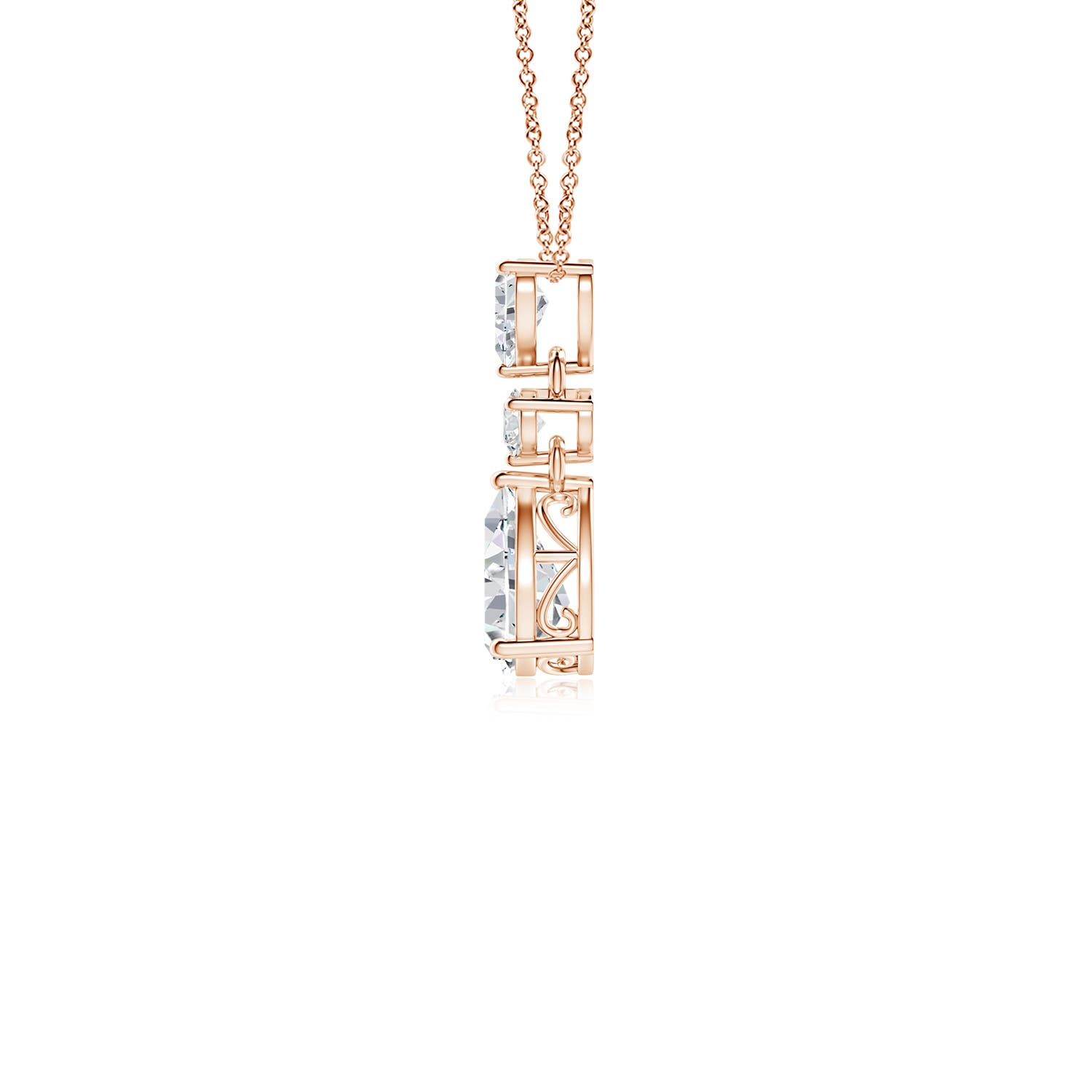 H, SI2 / 0.93 CT / 14 KT Rose Gold