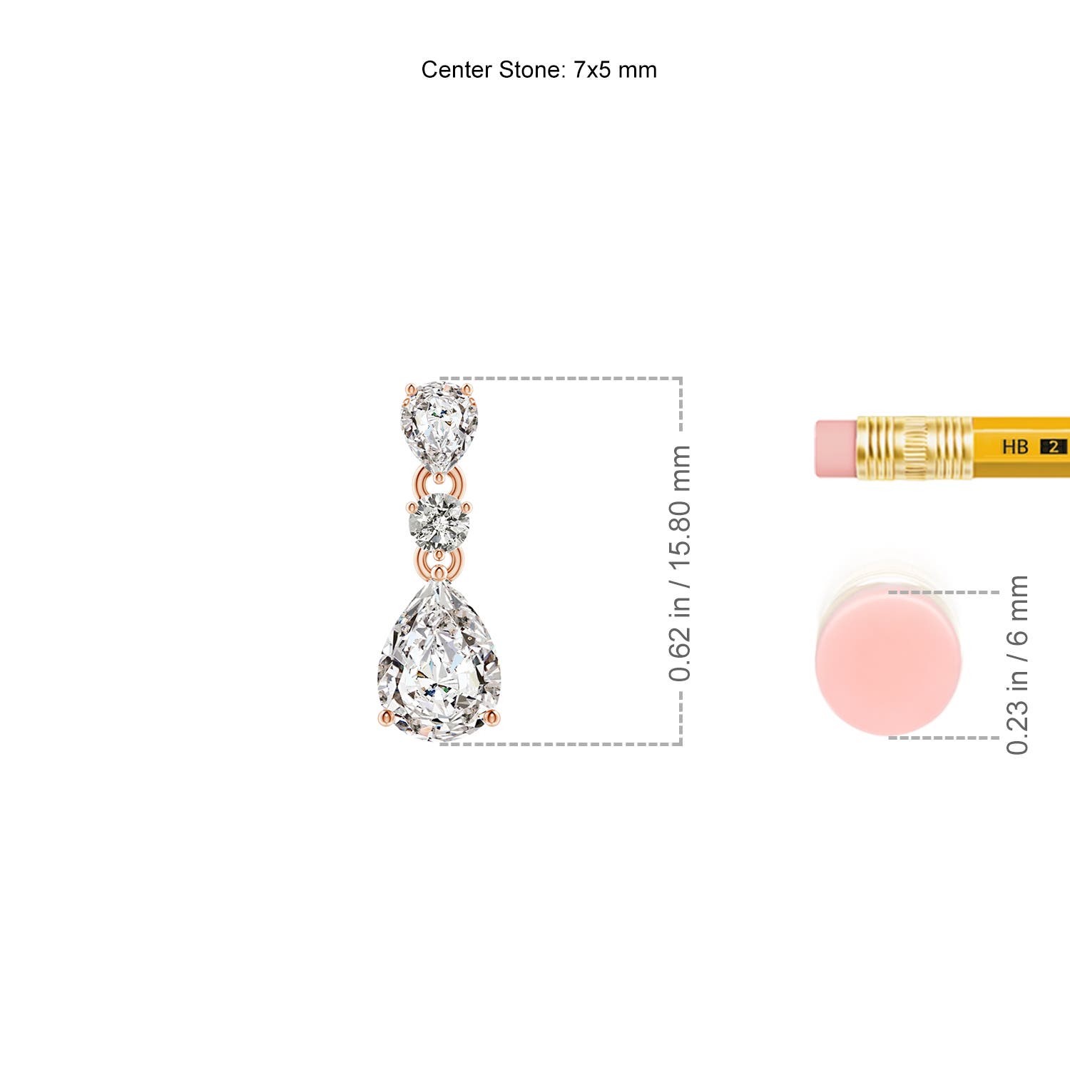 K, I3 / 0.93 CT / 14 KT Rose Gold