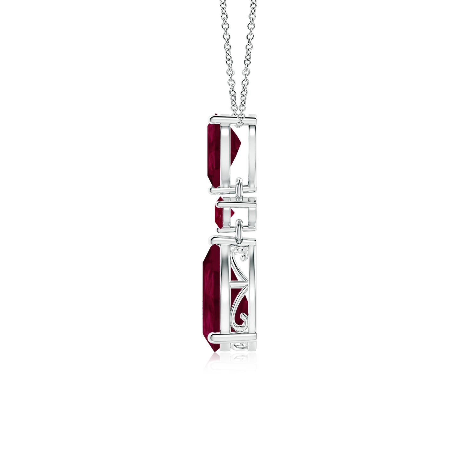 A - Ruby / 3.65 CT / 14 KT White Gold