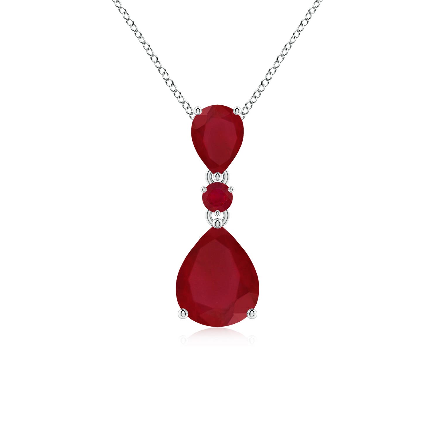 AA - Ruby / 3.65 CT / 14 KT White Gold