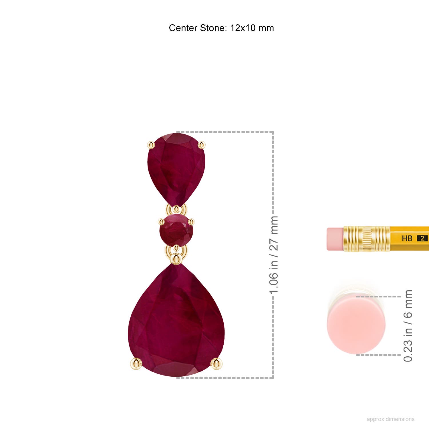 A - Ruby / 6.38 CT / 14 KT Yellow Gold