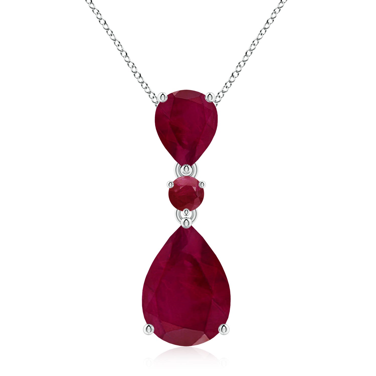 A - Ruby / 10.14 CT / 14 KT White Gold