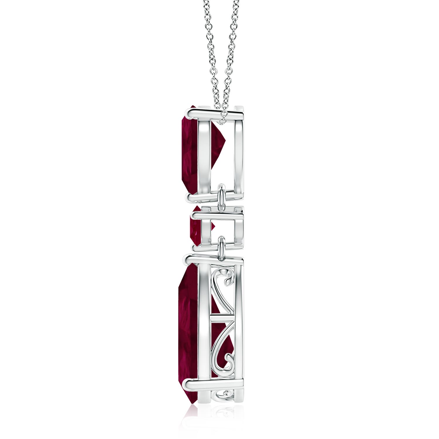 A - Ruby / 10.14 CT / 14 KT White Gold